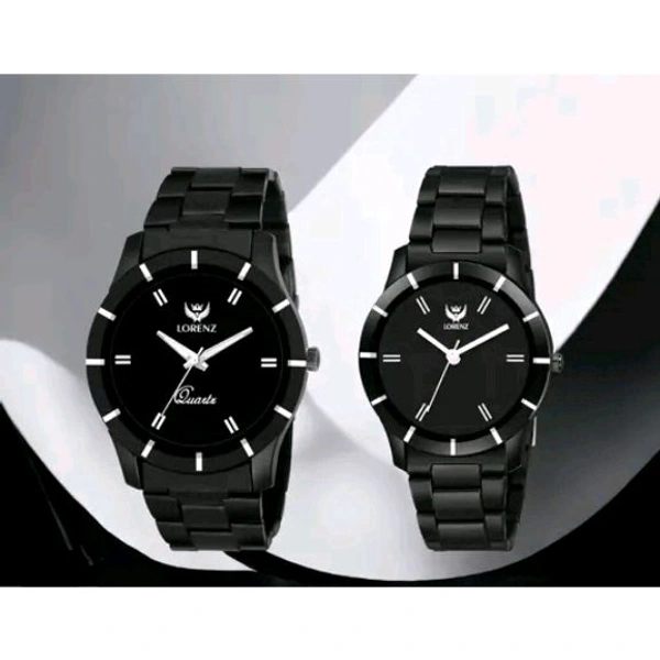 Black Couple Watch Combo | Watch for Men | Watch for Women | AM-8A