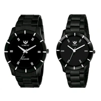 Black Couple Watch Combo | Watch for Men | Watch for Women | AM-8A