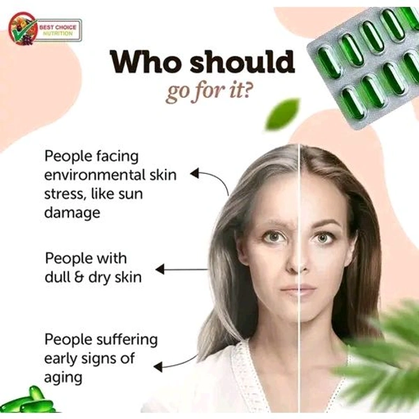 Vitamin E Oil FOR Face Hair Pimple Glowing Skin Nail Care (50 caps)