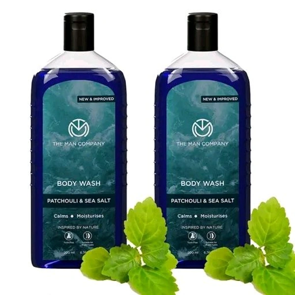 Patchouli & Sea Salt Perfumed Body Wash for Men for Smooth Skin - 2 x 200mlName: Patchouli & Sea Salt Perfumed Body Wash for Men for Smooth Skin - 2 x 200mlBrand: The Man CompanyConcern: No ConcernFlavour: No FlavourNet Quantity (N): 2Body Wash | Patchouli & Sea Salt Meet your skin’s thirst quencher! The Man Company’s Patchouli & Sea Salt Body Wash is what you need to make your bat