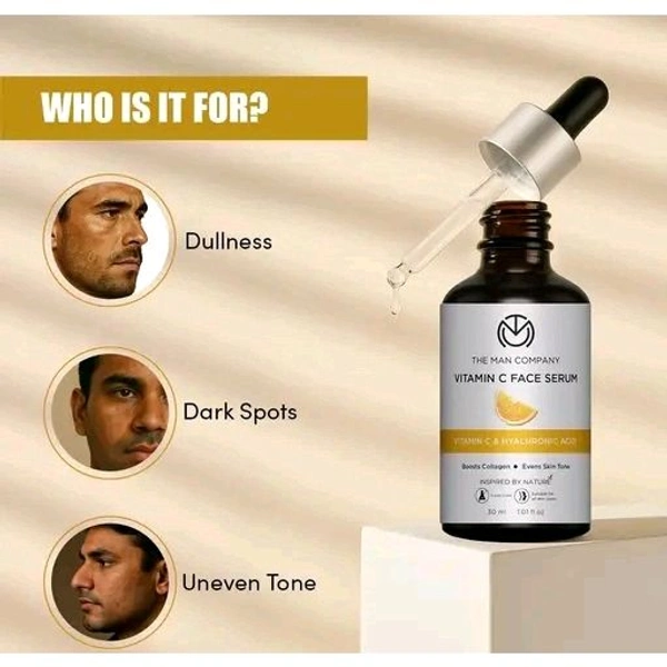 VITAMIN C FACE SERUM for Brightness - 30ml | Fades Dark Spots & Hydrates | For Oily, Dry, Normal & Combination Skin | Lightweight & Non-Sticky