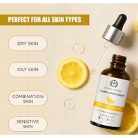 VITAMIN C FACE SERUM for Brightness - 30ml | Fades Dark Spots & Hydrates | For Oily, Dry, Normal & Combination Skin | Lightweight & Non-Sticky