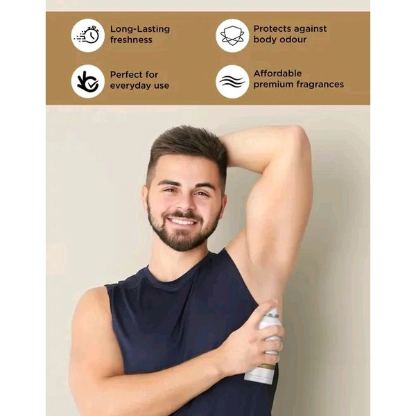 The Man Company Deodorant for Men Combo - 4 X 150ml | Blanc, Fire, Night & Oud Body Spray | Long-Lasting Fragrance Gift Set | Everyday Use Deodorant