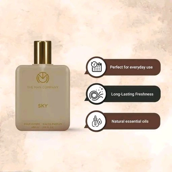 The Man Company SKY Perfume for Men - 50ml | Premium Long-Lasting Deo Perfume Body Spray