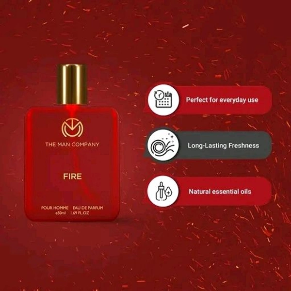 The Man Company FIREPerfume for Men - 50ml | Fresh, Floral & Woody | Premium Long-Lasting Deo Perfume Body Spray