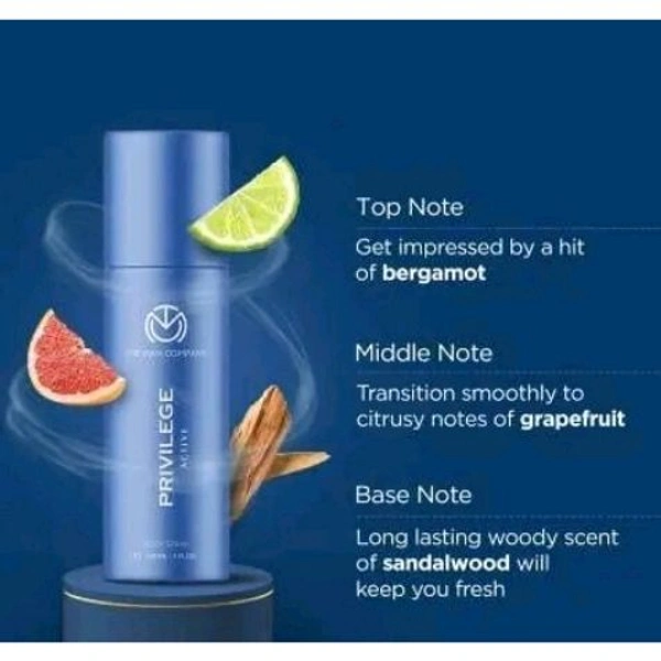 The Man Company PRIVILEGE ACTIVE & INTENSE Perfume Body Spray for Men - 150 ML Each (Pack of 2)