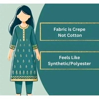 Polyster/Crepe fabric-Aakarsha Graceful Kurtis - XXL