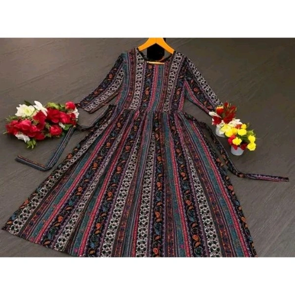 Polyster/Crepe fabric-Aakarsha Graceful Kurtis - 4XL