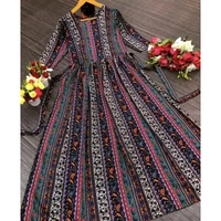 Polyster/Crepe fabric-Aakarsha Graceful Kurtis - 6XL