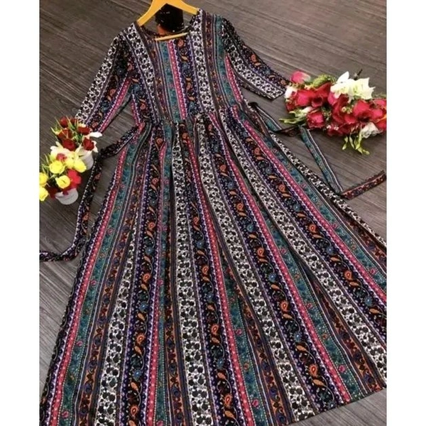 Polyster/Crepe fabric-Aakarsha Graceful Kurtis - 7XL