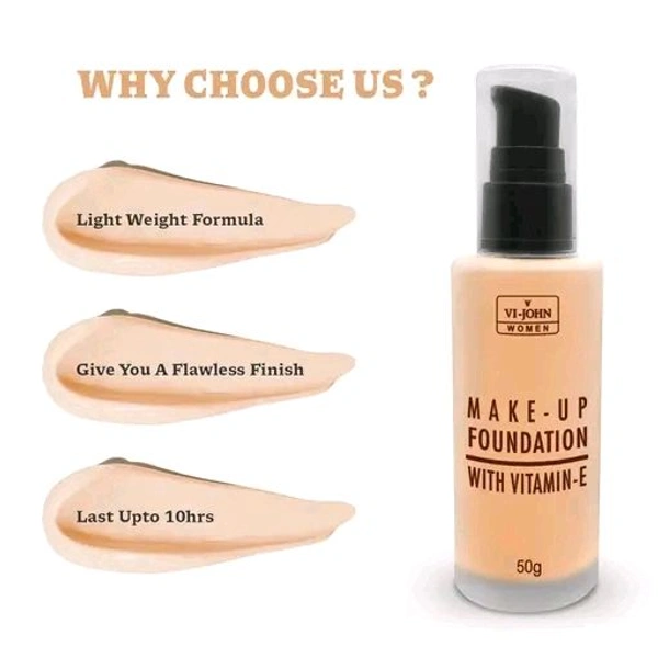 Matte Liquid Makeup Foundation with Pump For All Skin Types, Skin Light Foundation (50gm, Pack of 1)