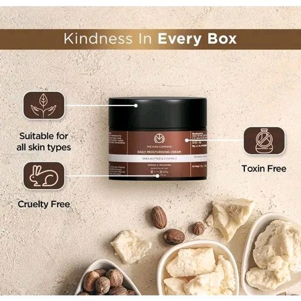 The Man Company 24-Hour Daily Moisturising Cream With Shea Butter & Vitamin E for Moisturising & Hydrating | All Skin Types | 50 gm