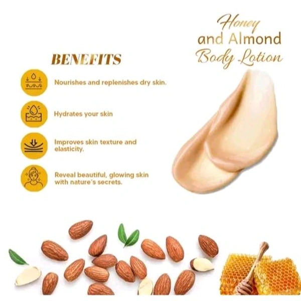 VEDIKESH Aloevera Body Lotion and Almond Honey body lotion Combo - 2x200 ml