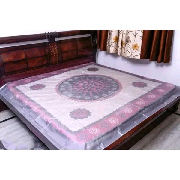 Smart Sales@13- Waterproof Plastic Mattress Protection Sheet for Baby and Adult - Double Bed/King Size (7.5 x 6.5 feet) Golden brown