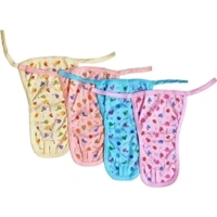 New Born Baby's Cotton Cloth Diapers/Langot Washable and Reusable Nappies (Multicolour, 0-6 Months) Pack of 10 Pieces ( Multicolor Pack )  - 0-6 Month