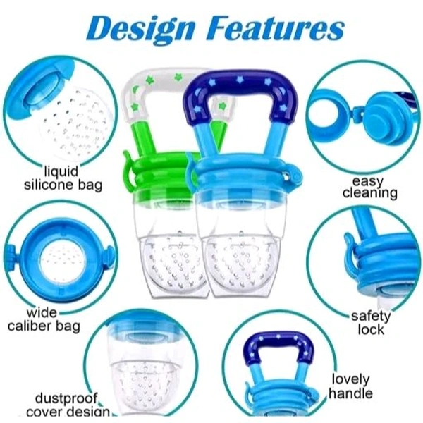 hey mini Nibbler for Babies - Silicone BPA Free Natural Organic Nipple Teethers and Fruit Nibbler Feeder for Newborn Baby Boy & Baby Girl, Pacifier Fruit Vegetable for 3-12 Months Babies - 0-3 Month