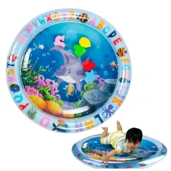 Baby Water Slapped Play Mat for Tummy Time | Inflatable Water Mat Toy for Infants | Fun Alphabet Activity Mat (65cm) | Leakproof Baby Play Mat for 3 month+ babies 