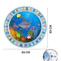 Baby Water Slapped Play Mat for Tummy Time | Inflatable Water Mat Toy for Infants | Fun Alphabet Activity Mat (65cm) | Leakproof Baby Play Mat for 3 month+ babies 