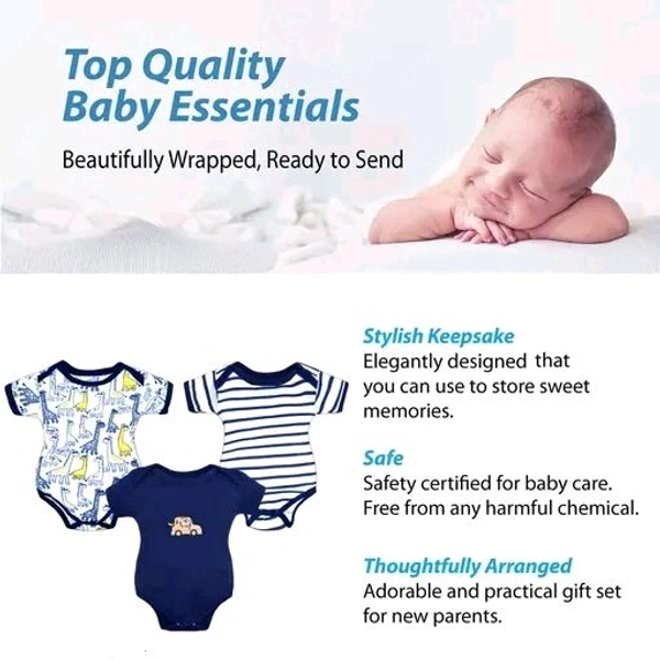 VParents bodice Half Sleeves Baby Romper Body Suits Jump Suit for Boys and Girls Set of 3   - 3-6 Month