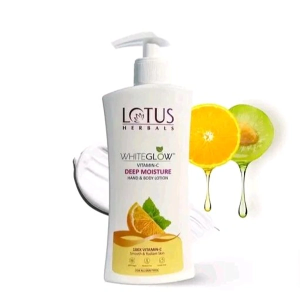 Lotus Herbals WhiteGlow Vitamin C Deep Moisture Hand & Body Lotion Moisturises and Brightens, 400ml