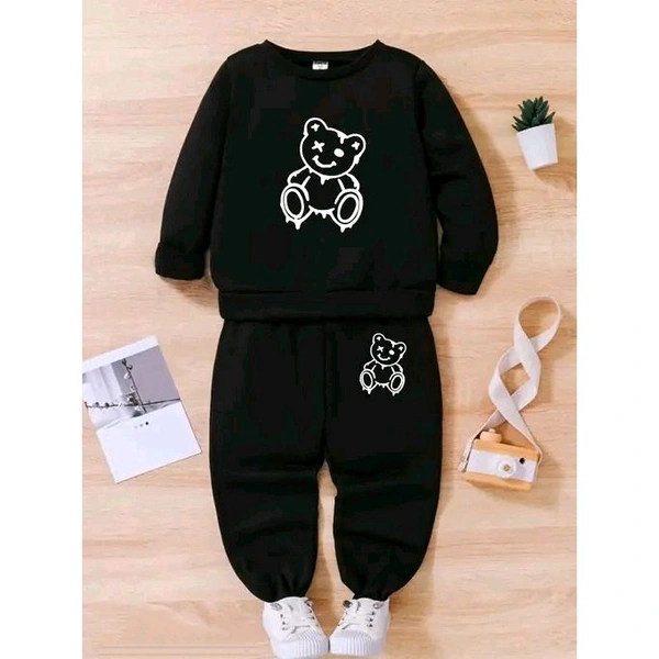 Kids Fullsleeve Top&Pant Set PF 1 - 1-2 Year, Black