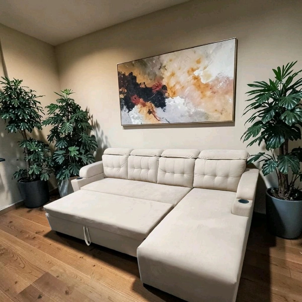 Mango Blossom Montana Sofacumbed with Cup holder Peach