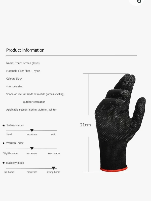 Limeshot TouchScreen Thermal Woolen Gloves for Men and Women - Black, Under 1 Kg