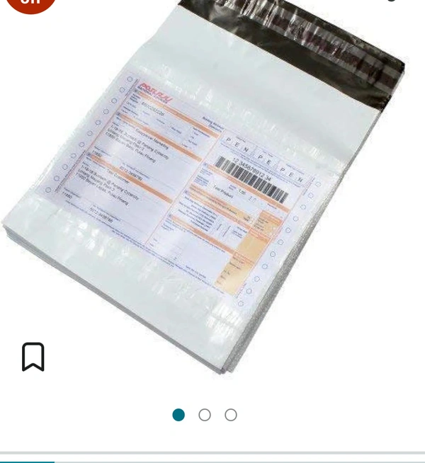 HETU Security Tamper Proof Courier Polybags/Pouches with Sealking Pod, 60 Micron, (Pack of 100) (06 Inch x 08 Inch)