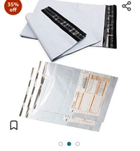 HETU Security Tamper Proof Courier Polybags/Pouches with Sealking Pod, 60 Micron, (Pack of 100) (06 Inch x 08 Inch)