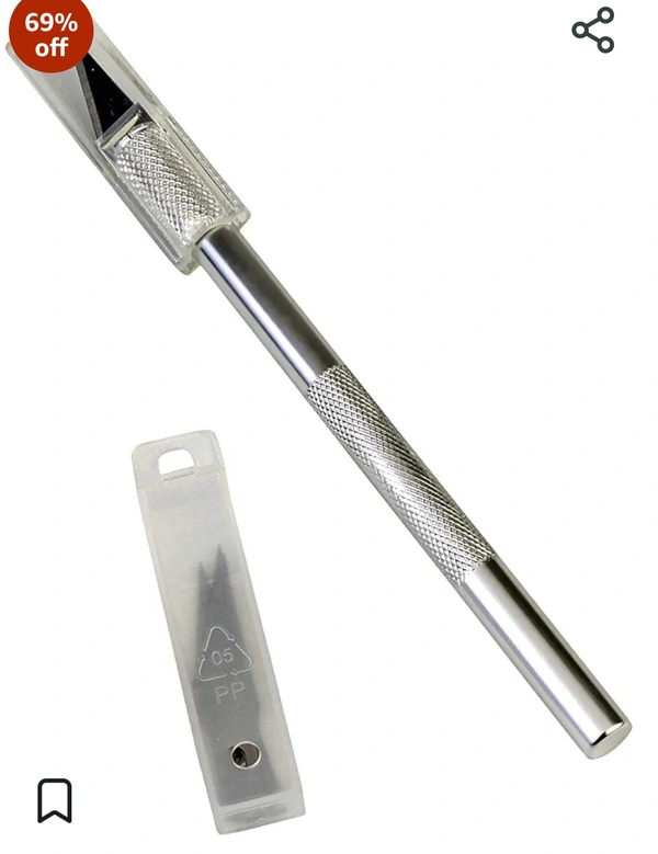 Mcare Detail Pen Knife with 5 Interchangeable Blades. Sharp Pen Cutter for crafts, arts, cutting & Precision Work