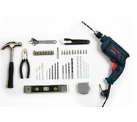 Bosch Professional GSB 500 RE Corded-Electric Drill Tool Set, 10 mm (Blue), 500 Watt, (100 Pc Accessory Set)