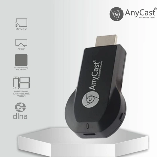 Anycast Wireless WiFi 1080P HDMI Display TV Dongle Receiver Black - Black