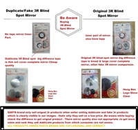 SARTE 3R Original Plastic Rear Blind Spot Round Convex Mirror with Adjustable Wide Angle for Cars (2 Pieces)