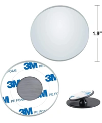 SARTE 3R Original Plastic Rear Blind Spot Round Convex Mirror with Adjustable Wide Angle for Cars (2 Pieces)