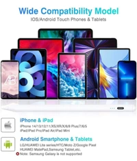 AJUK Magnetic Active Stylus Pen Compatible with iPad, Tablets,iOS & Android Smart Phone with Fast Charging Touch Pencil - White