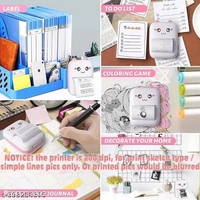 Mini Bluetooth Thermal Printer, Portable Label Printer Inkfree Printer for Android & iOS System, Black on White Thermal Printer with 10 Roll of Print Paper, Stickers, PinkName: Mini Bluetooth Thermal Printer, Portable Label Printer Inkfree Printer for Android & iOS System, Black on White Thermal Printer with 10 Roll of Print Paper, Stickers, PinkNet Quantity (N): PCENF5380
