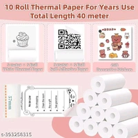 Mini Bluetooth Thermal Printer, Portable Label Printer Inkfree Printer for Android & iOS System, Black on White Thermal Printer with 10 Roll of Print Paper, Stickers, PinkName: Mini Bluetooth Thermal Printer, Portable Label Printer Inkfree Printer for Android & iOS System, Black on White Thermal Printer with 10 Roll of Print Paper, Stickers, PinkNet Quantity (N): PCENF5380