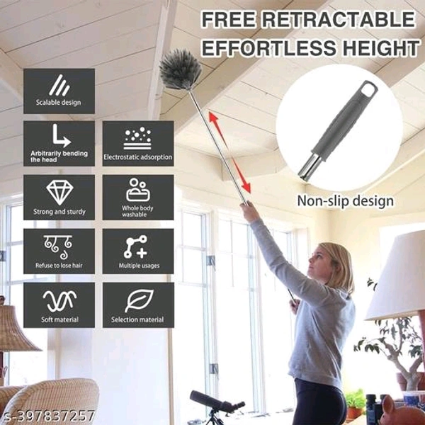 Microfiber PCENF5407 Feather Duster 4PCS - Extendable & Bendable Dusters with Long Extension Pole, Washable Lightweight Dusters for Cleaning Ceiling Fan, High Ceiling (3 in 1 Duster)Name: Microfiber Feather Duster 4PCS - Extendable & Bendable Dusters with Long Extension Pole, Washable Lightweight Dusters for Cleaning Ceiling Fan, High Ceiling (3 in 1 Duster)Brush Material