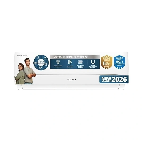 Voltas 1.5 ton 3 star Rating Inverter Split AC(183INV CAV, White) - White