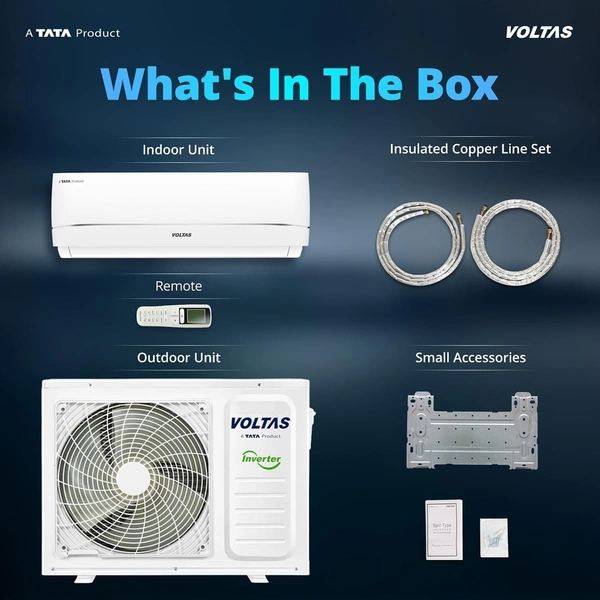 Voltas 1.5 ton 3 star Rating Inverter Split AC(183INV CAV, White) - White