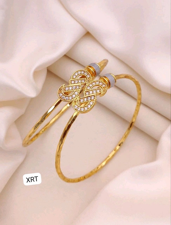 Kanaf ๐ KANAF Folding Gold Kadli | Infinity Design CZ Kada for Women & Girls | Premium 1 Gram Forming Jewellery | Daily & Festive Wear