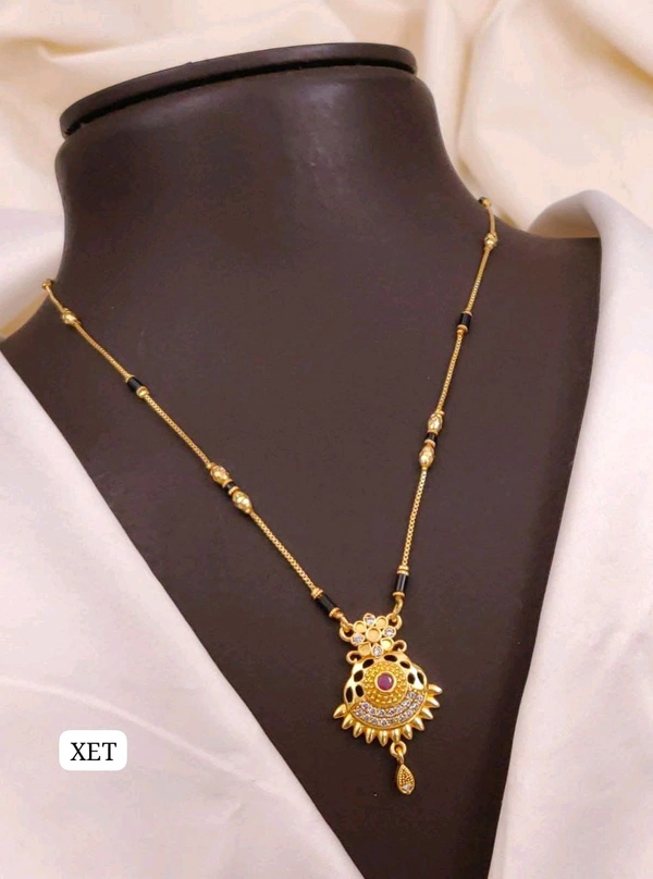 Kanaf ๐ KANAF Fancy MS Dokiya Short Daily Wear Cate | Gold-Plated Brass Mangalsutra | Elegant Daily Use Jewellery for Women