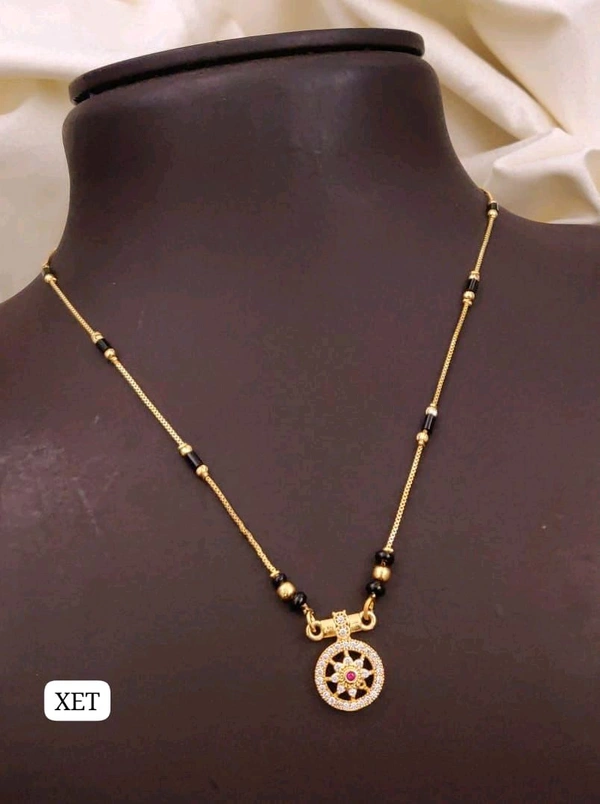 Kanaf ๐ KANAF Fancy MS Dokiya Short Daily Wear Cate | Gold-Plated Brass Mangalsutra | Elegant Daily Use Jewellery for Women