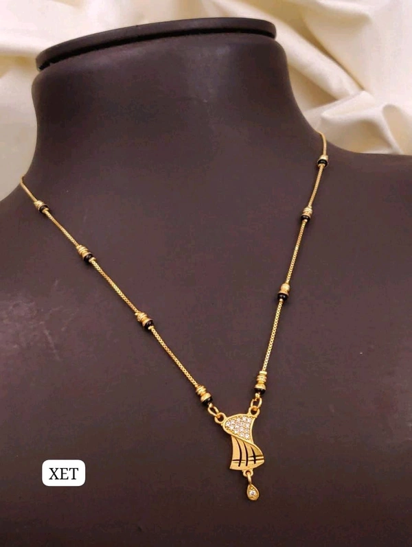Kanaf ๐ KANAF Fancy MS Dokiya Short Daily Wear Cate | Gold-Plated Brass Mangalsutra | Elegant Daily Use Jewellery for Women
