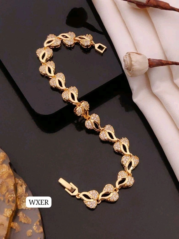 Kanaf ✨ KANAF Rose Gold Imported Quality AD Diamond Bracelet | Elegant Designer Bracelet for Women & Girls