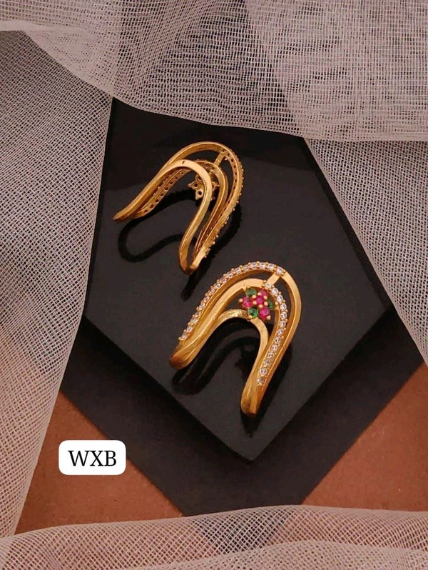 Kanaf π« KANAF Diamond AD Gold Plated Ghoda Free Size Ring π | Stylish Adjustable Finger Ring for Women & Girls