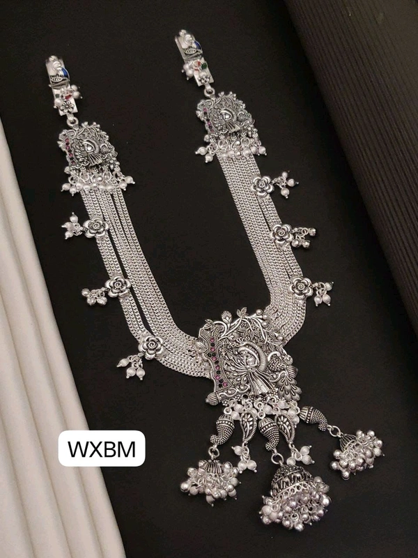 Kanaf ๐ซ KANAF Fancy Silver Diamond Oxidised Kandora | Heavy Antique Elephant Design Waist Belt | Premium Bridal & Festive Jewellery