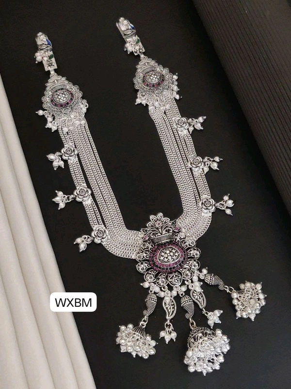 Kanaf 💫 KANAF Fancy Silver Diamond Oxidised Kandora for Women | Heavy Traditional Waist Belt | Antique Bridal Jewellery | Premium Quality Design