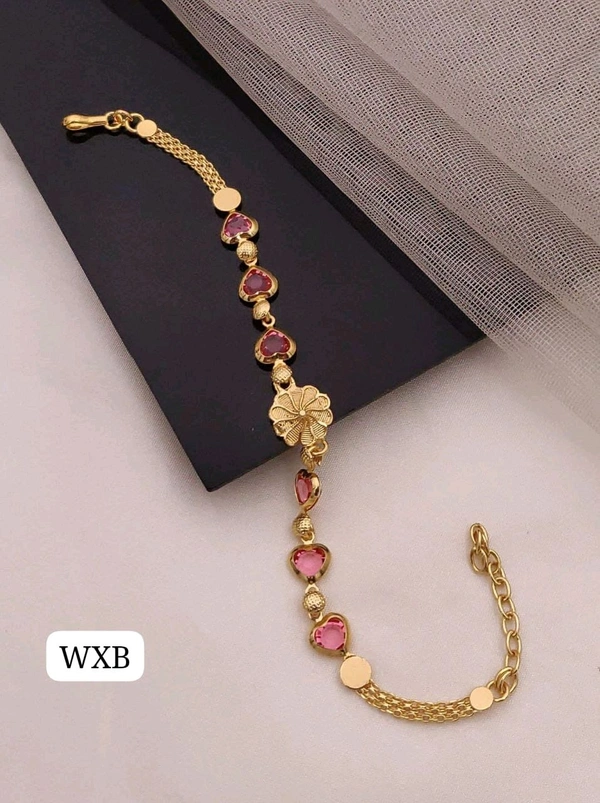 Kanaf π KANAF Fancy Multi AD Casting Bracelet | Heart Design | Micro Gold Plating | Daily Wear π«