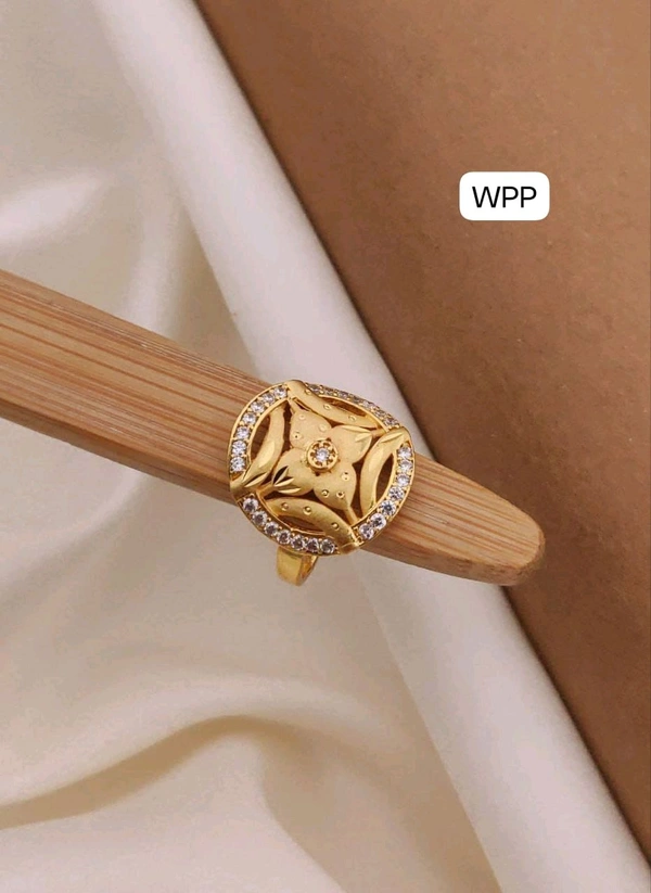 Kanaf π KANAF CZ AD Fancy Adjustable Ring | 1 Gram Forming Gold Plating | Daily Wear | Free Size π«